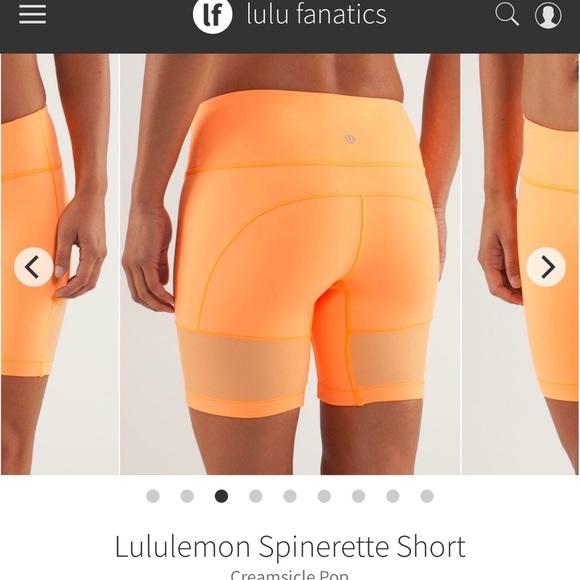 lululemon athletica Pants - Lululemon Athletica Spinerette biker Shorts size 8 Creamsicle Pop 🧡🍑🧡🍑